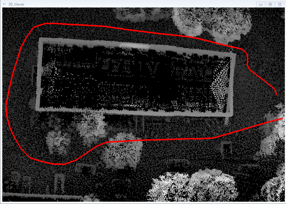 Top view of sequentially matched data set